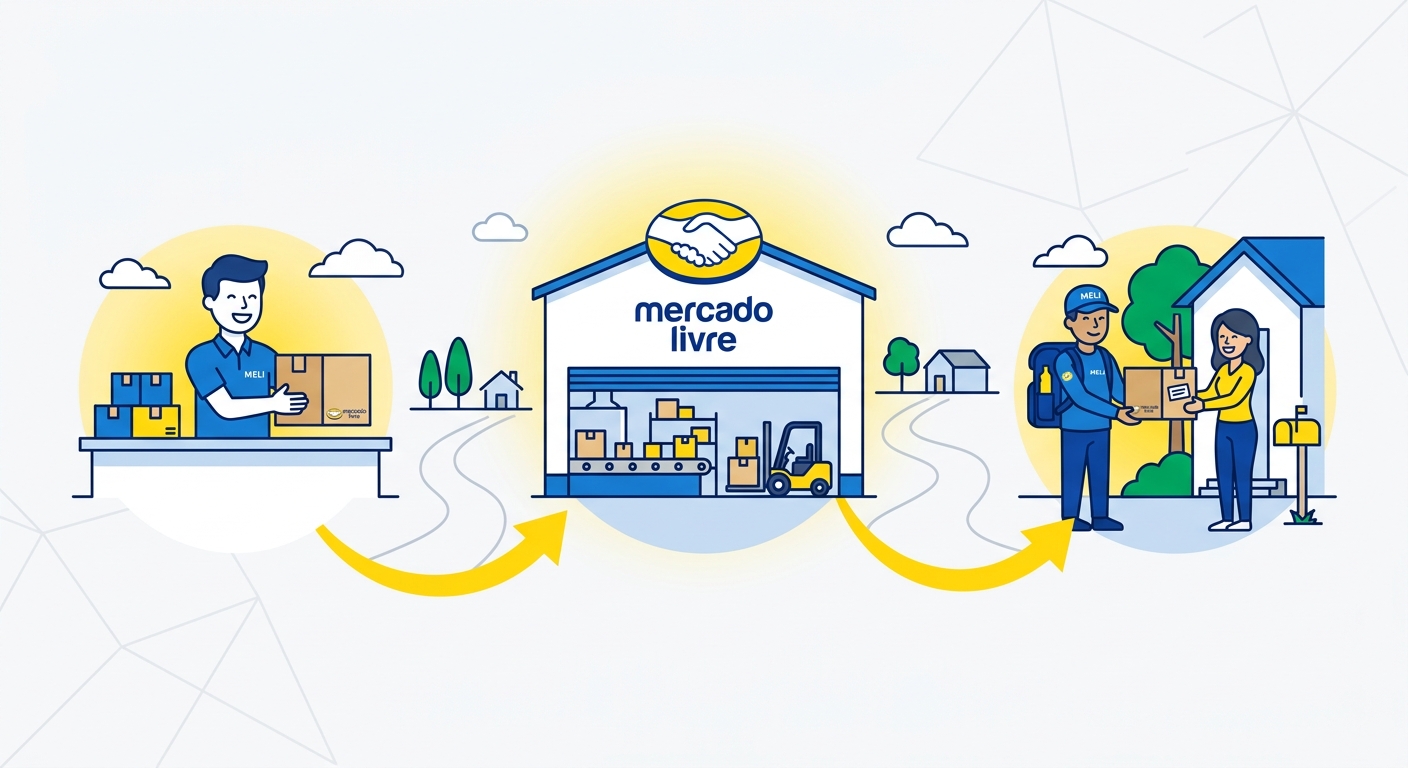 Como funciona o Mercado Livre Full — fluxo de fulfillment